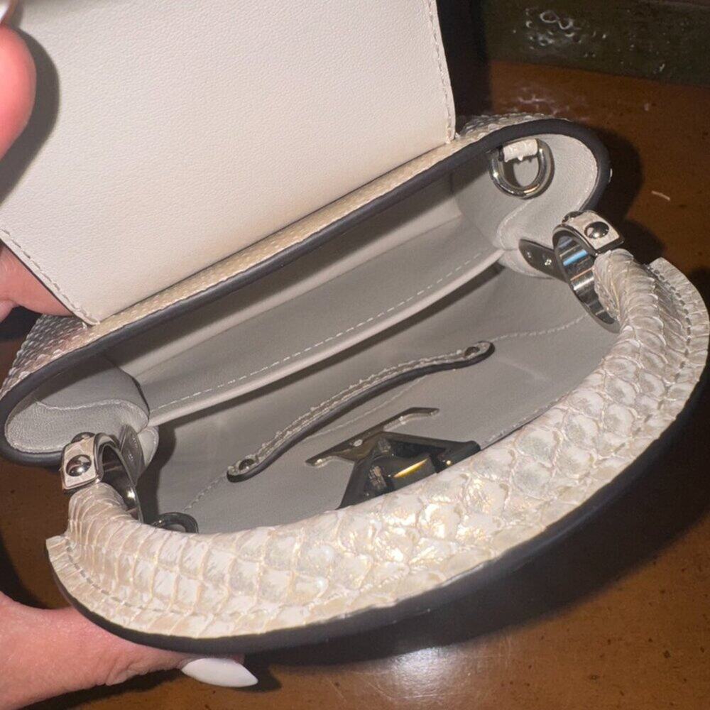 EXTREMELY RARE NEW Louis Vuitton Gold Python Capucines Mini Bag Paris Exclusive - Picture 6 of 15